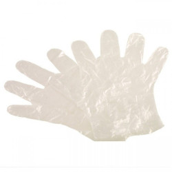 Luvas descartaveis em plástico cx100