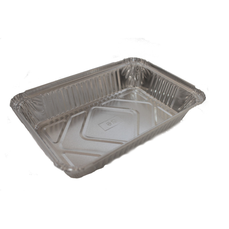 Pack 100 uni. Forma de aluminio retangular 800ml