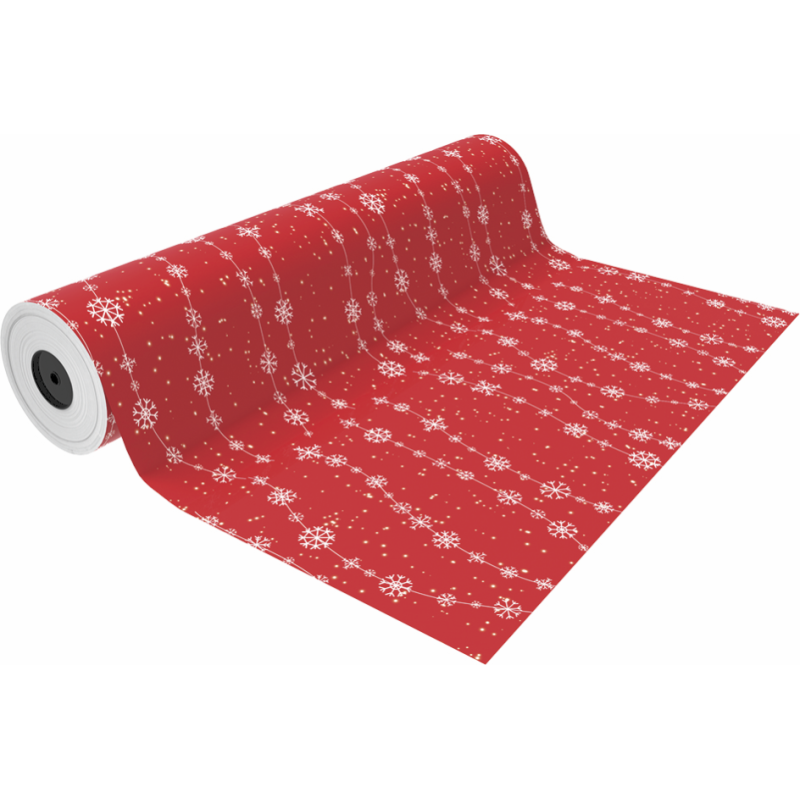 Papel embrulho linhas natal vermelho