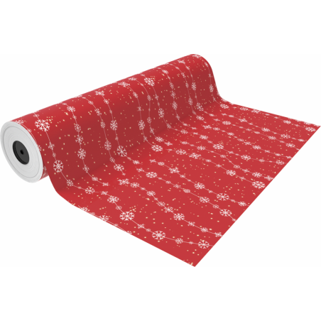 Papel embrulho linhas natal vermelho