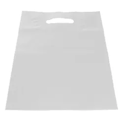 Bolsas de plastico serigrafiadas con asa troquelada 15x25