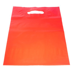 Bolsa de plástico con asa troquelada 20x30