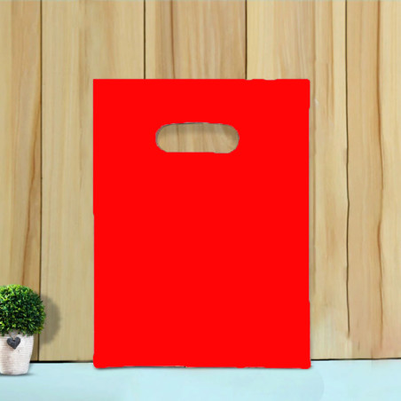 Saco plastico asa vazada 25x35