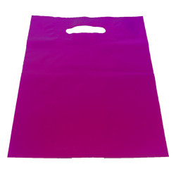 SAC PLASTIQUE POIGNÉES DÉCOUPÉES SIMPLES 35 x 45 CM