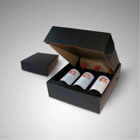 Caja Antiqua 3 Botellas