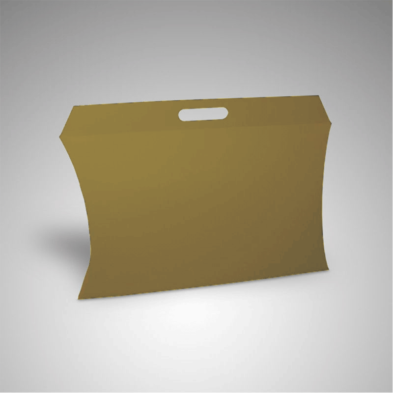 Caixa almofada gourmet Kraft c/ pega 400x80x300mm