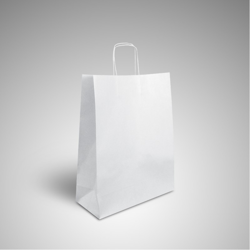 Coated paper bag 12x32x42 wing twisted