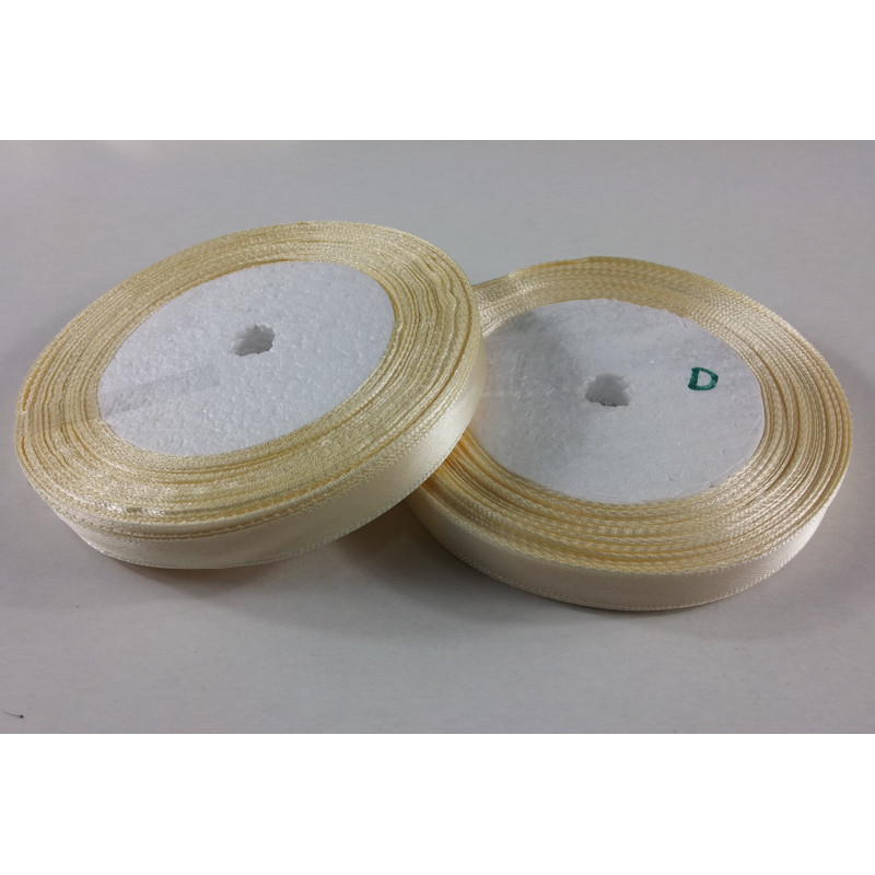 Fita Cetim 10mm 25 Metros - Creme