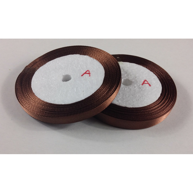 Fita Cetim 10mm 25 Metros - Castanho