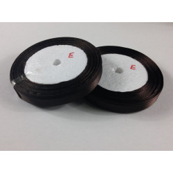10 mm Satin Band 25 m-braun