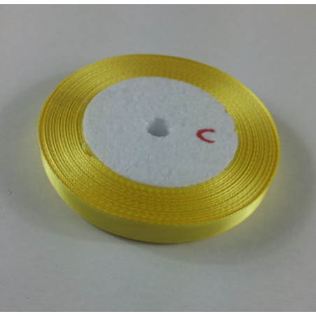 Fita Cetim 10mm 25 Metros - Amarelo