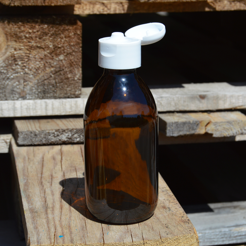 Tarro boca larga 200ml ambar