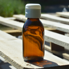 Tarro boca larga 100ml ambar