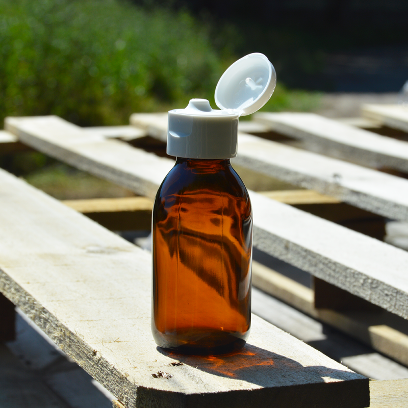 Tarro boca larga 100ml ambar