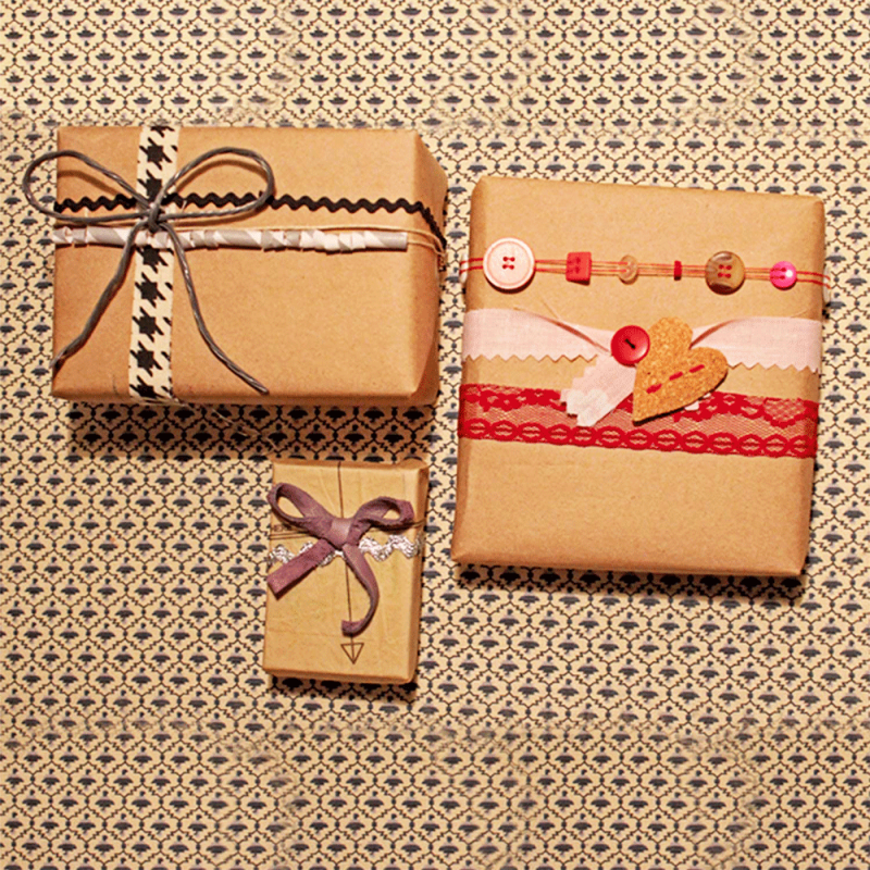 Papel regalo kraft marrón medida 60x80cm 500 hojas