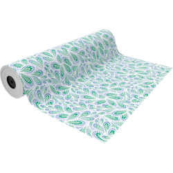 Papel De Regalo Green Flowers 62Cm X 90M