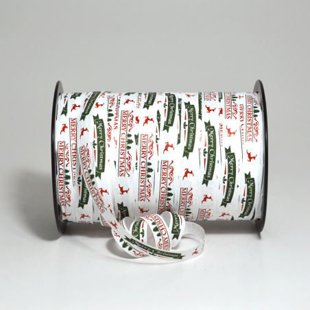 Fita embrulho merry christmas Merry Christmas White 