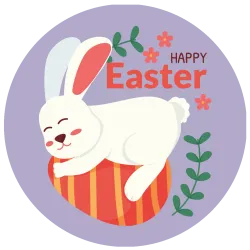 Etichette di Pasqua Day 3 40x40mm