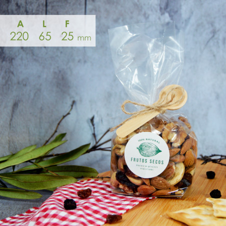 Sachet en cellophane pp bocal 250 g