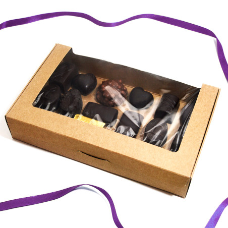 Caja de Carton com Ventana Cake Deluxe 200x120x40mm