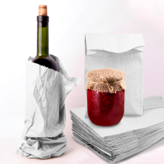 Bolsas Pan de Papel kraft blanco