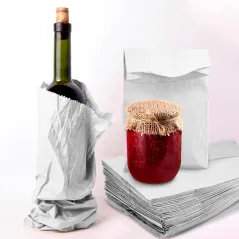Bolsas Pan de Papel kraft blanco