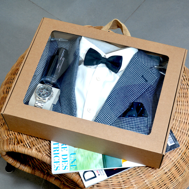 Caixa de Cartão Box Coffret 400x300x100mm com fato de casamento