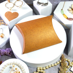 Cajas regalo ovalada kraft 120x100x30mm