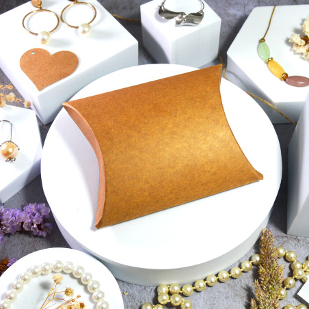 Cajas regalo ovalada kraft 120x100x30mm