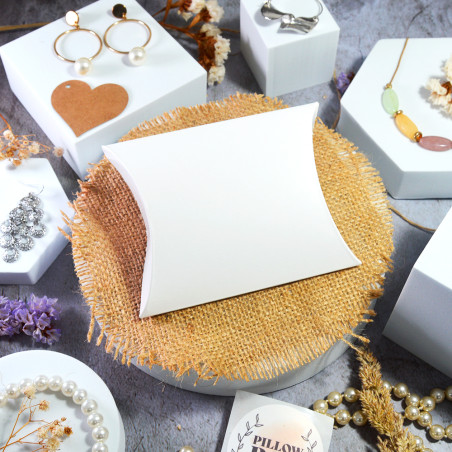 Cajas regalo ovaladas blanca 120x30x100mm