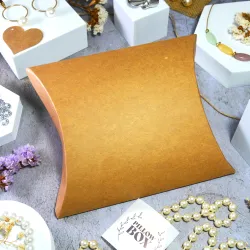 Cajas regalo ovalada kraft 185x165x55mm