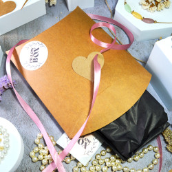 Cajas regalo ovalada kraft 185x165x55mm 