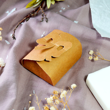 Caixa fiocco kraft 70x60x30mm