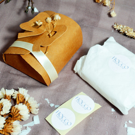 Caixa fiocco kraft 70x60x30mm