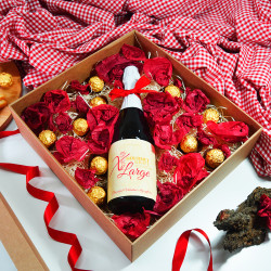 Cajas de cartón Gourmet Kraft XL c/ventana  350x320x105mm