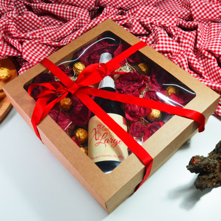 Caja Gourmet Kraft Con Ventana  350x320x105mm