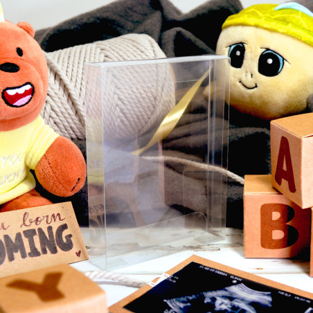 Caja de acetato rectangular transparente 120x90x20mm