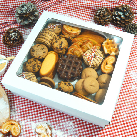 Box Gourmet Extra Large white color measures 350x320x105mm