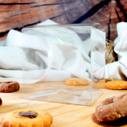 Boite PVC carre  transparente 90x90x90mm