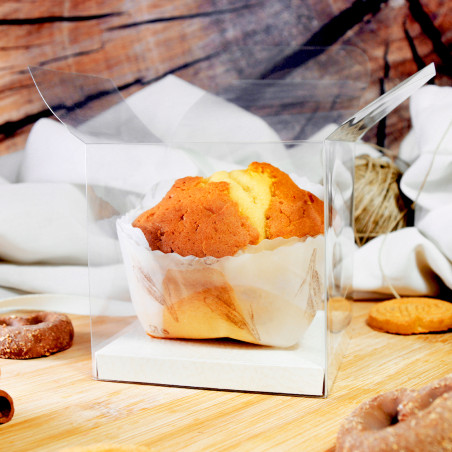 Caja de acetato cubo transparente 90x90x90mm