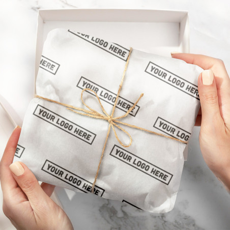 Carta di seta bianco 51 cm x 76 personalizzato stampato 1 o 2 colori