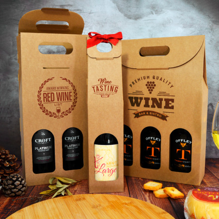 Estuches de vino en carton para 1 2 ou 3 botellas Rebelde Way