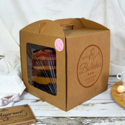 Caja para tartas con ventana 250x250x250mm