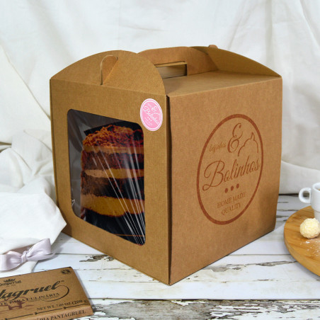 Caja para tartas con ventana 250x250x250mm