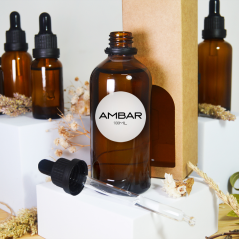 Frasco de vidro Ambar 100 ml