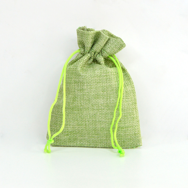 Saco 10x14cm juta Emerald Green