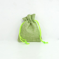 Saco 7x9cm juta Emerald Green