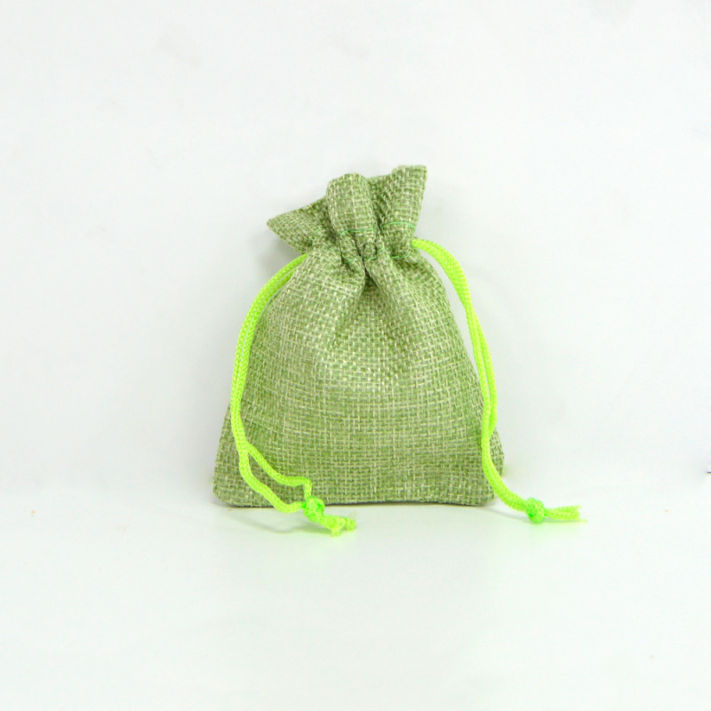 Saco 7x9cm juta Emerald Green