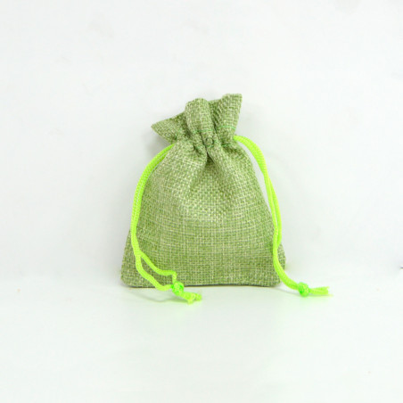 Saco 7x9cm juta Emerald Green