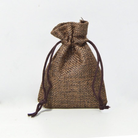 Saco 10x14cm juta Chocolate Brown
